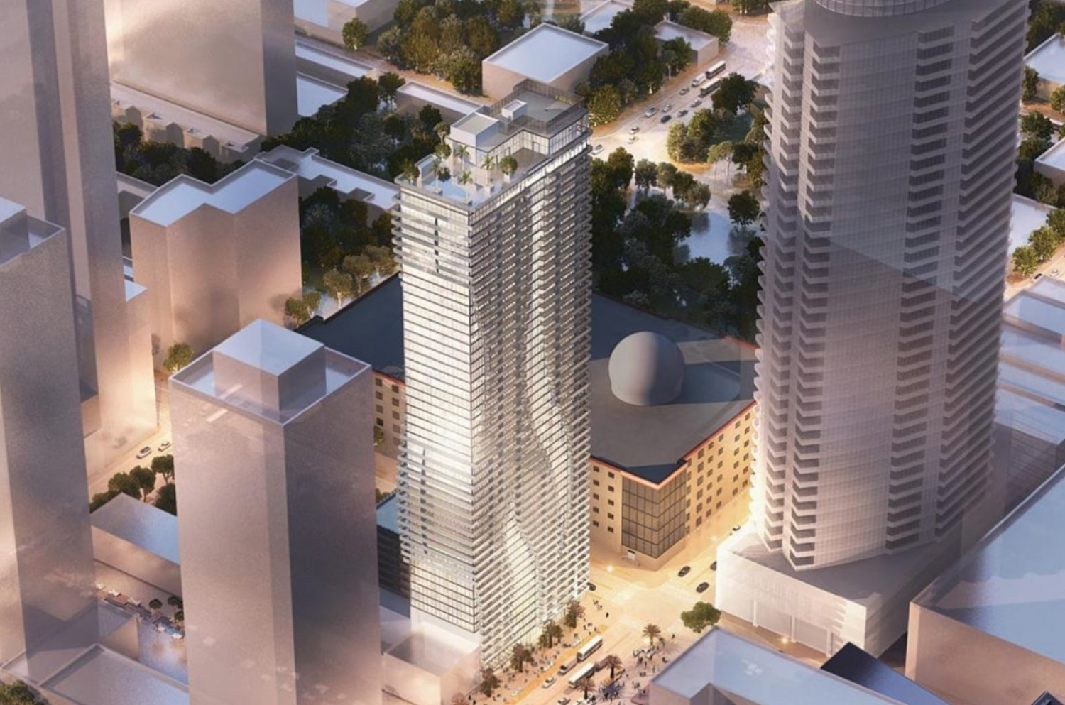 Miami World Tower, designed by Nichols Brosch Wurst Wolfe & Associates.