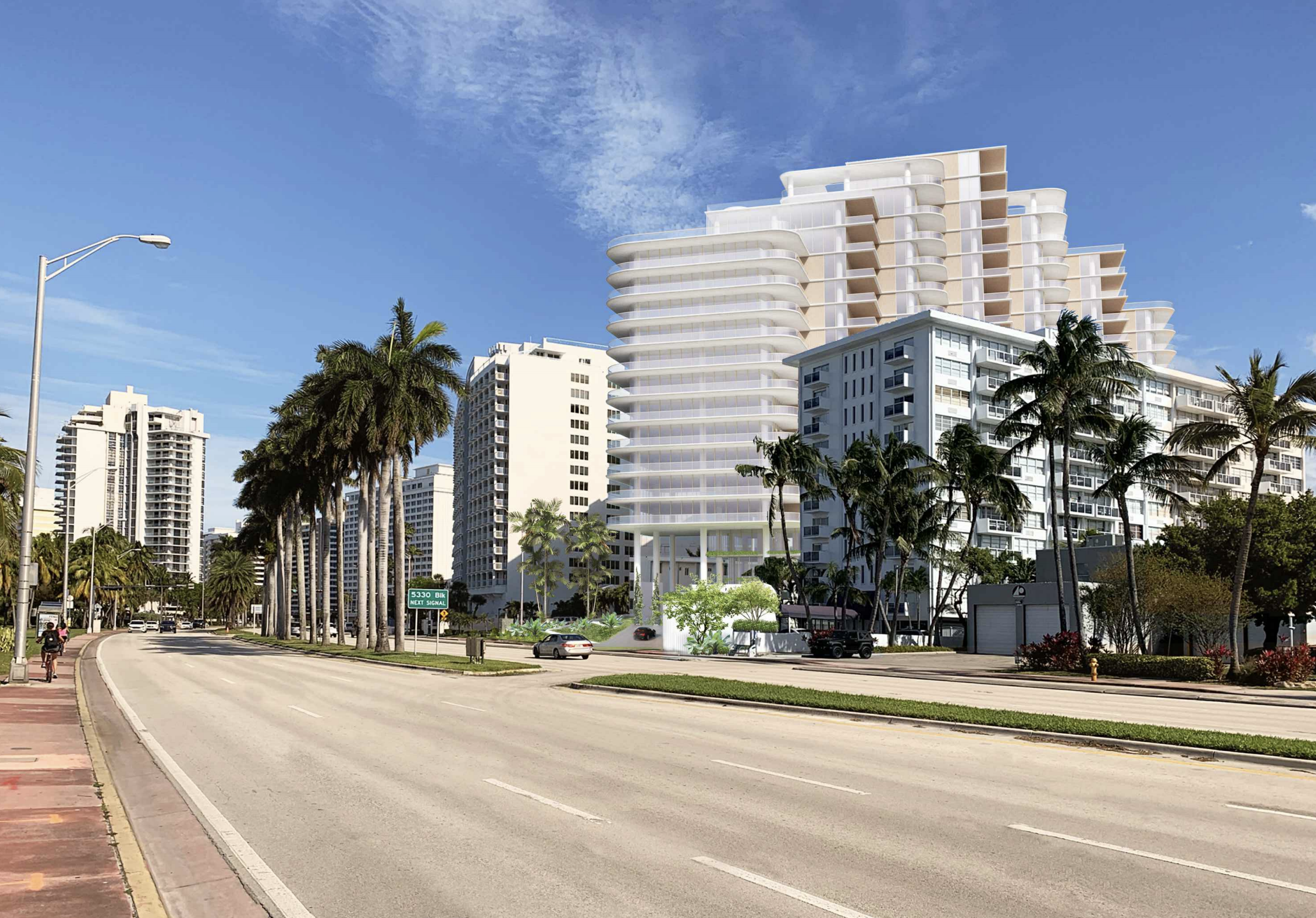 Collins Avenue View. 5333 Collins Avenue. Designed by OMA New York.